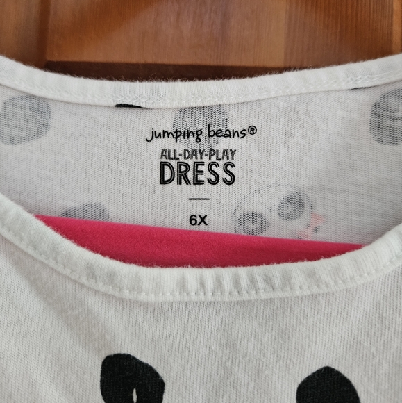 Jumping Beans all day play dress, Size 6x, Black and white panda design - Picture 2 of 4